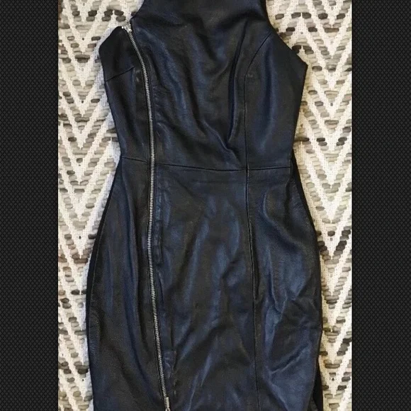 NICHOLAS 100% Leather Size 2 Dress - Picture 4 of 8